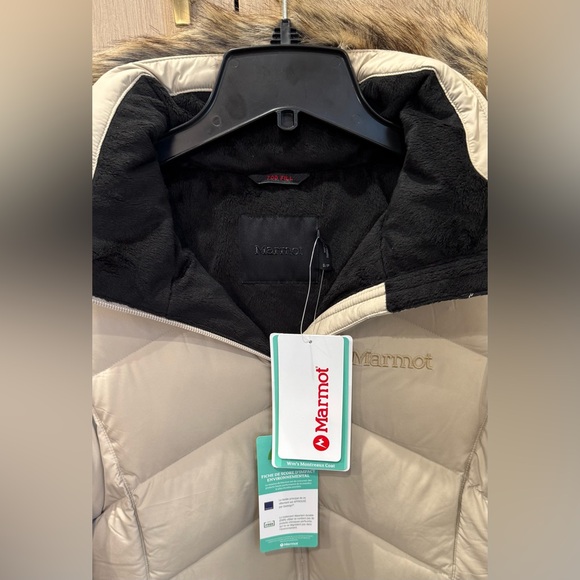 NWTs Marmot Women’s Montreaux Long Down Coat. Sandbar. Small - Picture 6 of 11
